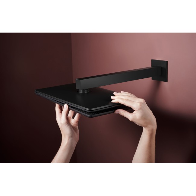 Верхний душ Raindance Alive Q 210/340 2jet с держателем, 24550670 черный матовый