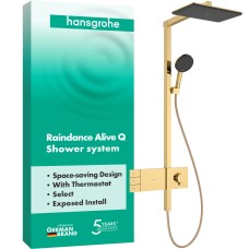 Душова система hansgrohe Raindance Alive Q 210/340 2jet з ShowerSelect Comfort, 24590990 золото