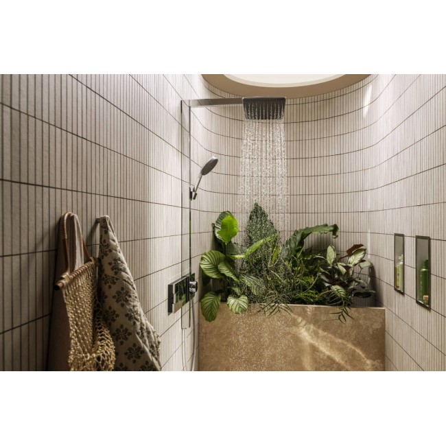 Душевая система hansgrohe Raindance Alive Q 210/340 2jet EcoSmart с ShowerSelect Comfort, 24591000 хром