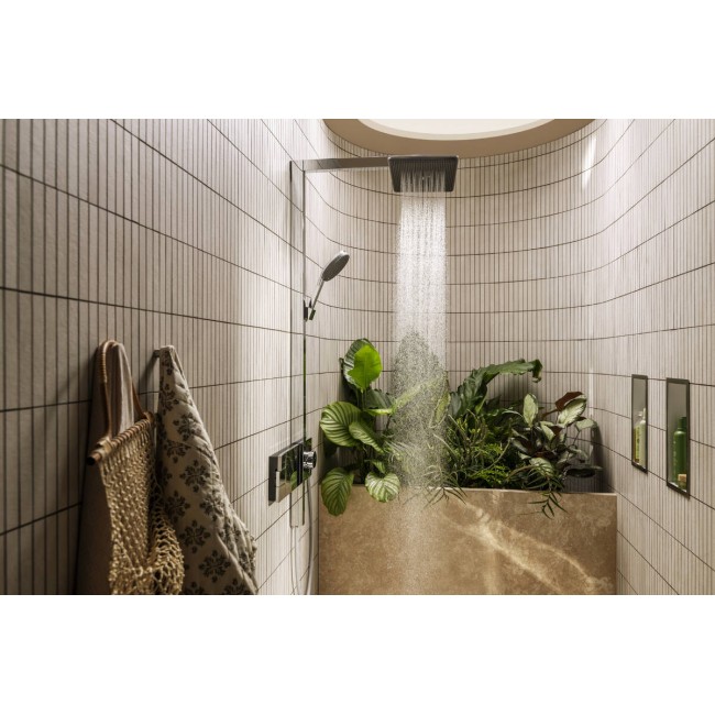 Душевая система hansgrohe Raindance Alive Q 210/340 2jet EcoSmart с ShowerSelect Comfort, 24591000 хром