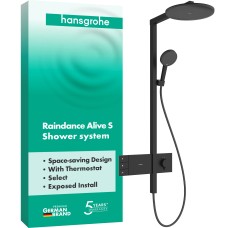 Душова система hansgrohe Raindance Alive S 300 2jet з ShowerSelect Comfort, 24595670 чорний матовий