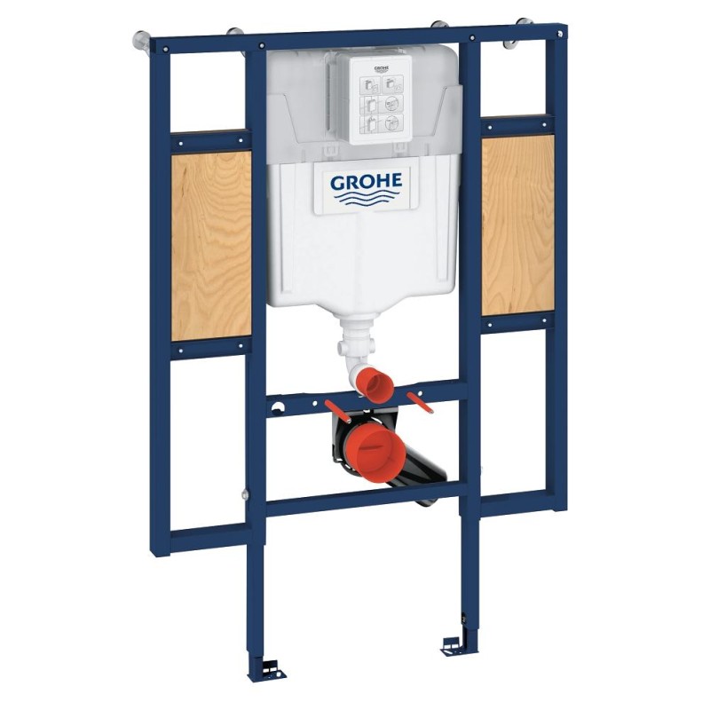 Grohe Rapid SL инсталляция для унитаза, монтажная высота 1.13 м с креплением для опоры и реек (39140000)