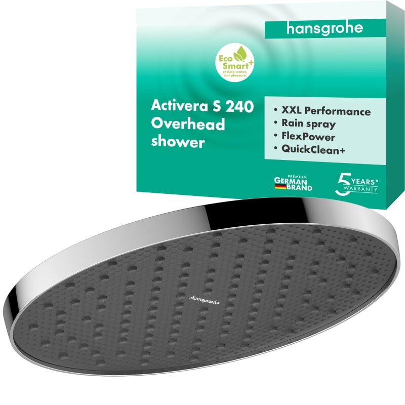 Верхний душ hansgrohe Activera S 240 1jet EcoSmart+, 28057000 хром Верхний душ hansgrohe Activera S 240 1jet EcoSmart+, 28057000 хром