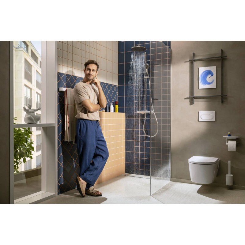 Душевая система hansgrohe Activera S 240 1jet EcoSmart 28078000, с термостатом Ecostat Fine Varia, хром
