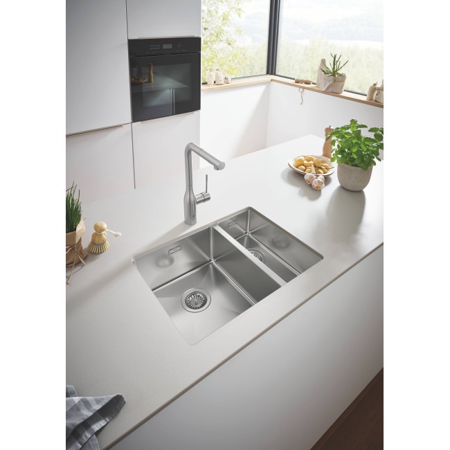 Grohe Мойка для кухни 585 x 450 мм, под столешницу, 1,5 чаши, матовая (31577SD1)