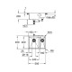 Grohe Мойка для кухни 585 x 450 мм, под столешницу, 1,5 чаши, матовая (31577SD1)