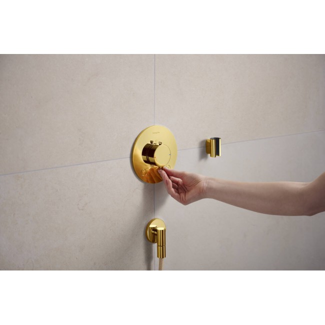 Шланговое подсоединение hansgrohe FixFit Fine S с обратным клапаном, 28882990 золото