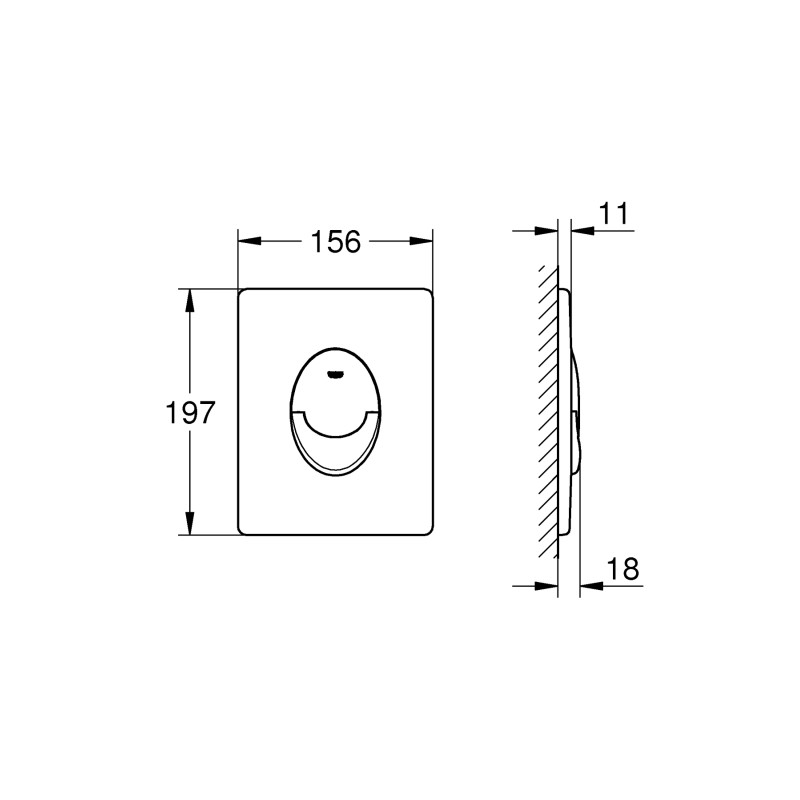 Grohe Quickfix Start Панель смыва для унитаза вертикальная (389642430)