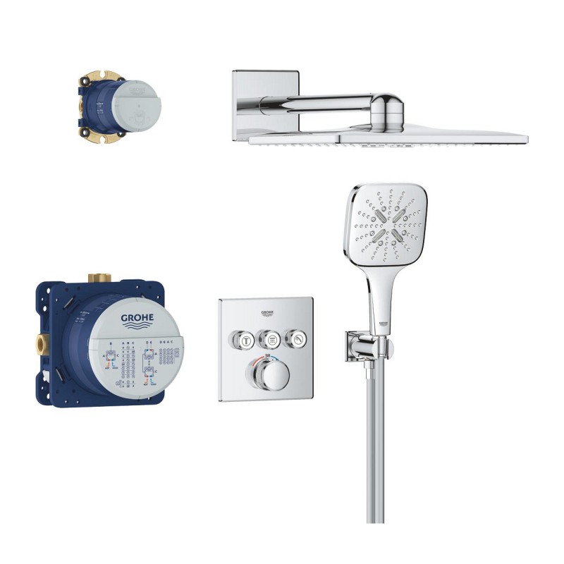 Grohe Grohtherm SmartControl Душевой комплект Rainshower SmartActive 310 Cube (34864000)