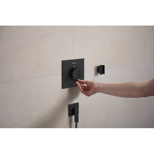 Термостат скрытого монтажа hansgrohe Ecostat Comfort E 1 function, 33710670 черный матовый