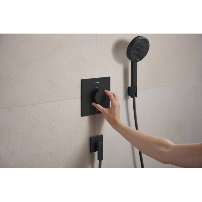 Термостат скрытого монтажа hansgrohe Ecostat Comfort E 1 function, 33710670 черный матовый