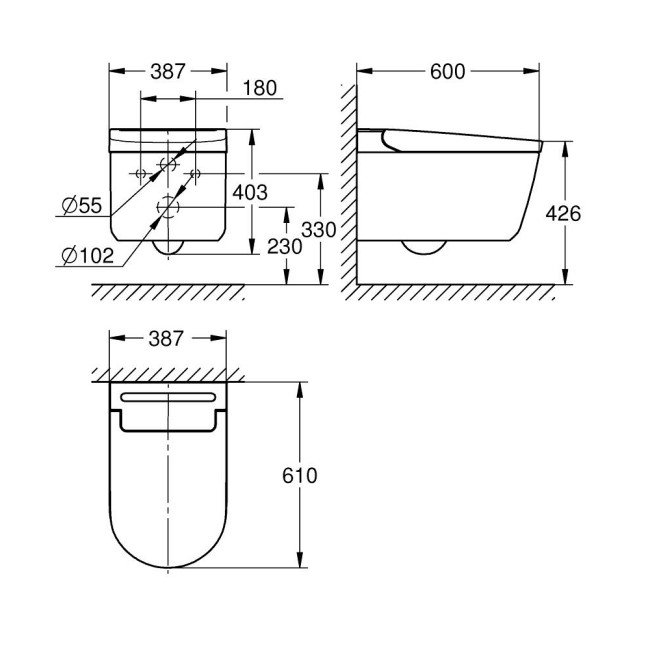 Grohe Sensia Pro Настенный унитаз-биде (36508SH0)