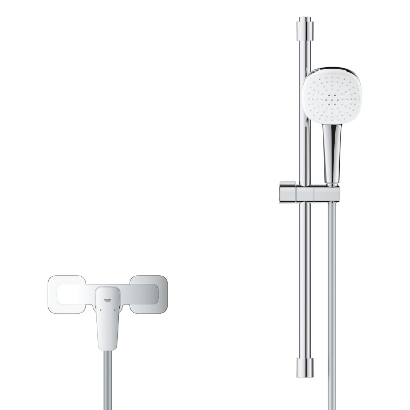 Grohe Cubeo Однорычажный смеситель для душа с душевым гарнитуром (1018250000)