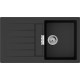 Мойка для кухни hansgrohe S52 S520-F345 43356170 с сушилкой слева, черный графит