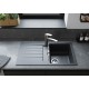Мойка для кухни hansgrohe S52 S520-F345 43356170 с сушилкой слева, черный графит