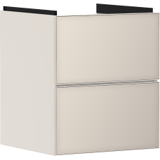 Тумба Xevolos E 480/475, с двумя выдвижными ящиками, 54173790 Sand Matt Beige / Metallic Sand Beige