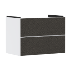 Тумба Xevolos E 780/475, з двома висувними ящиками, 54178660 Matt Whitе / Textile Dark Grey