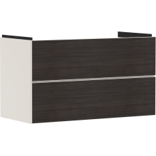 Тумба Xevolos E 980/475, з двома висувними ящиками, 54182730 Sand Matt Beige / Dark Oak