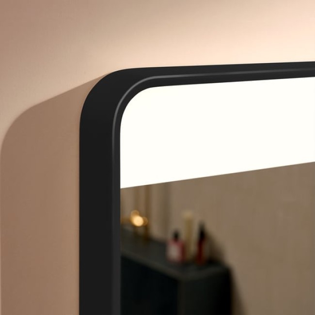 Зеркало Xarita Lite Q 800/30 с LED подсветкой и ИК-датчиком, черный матовый 54971670