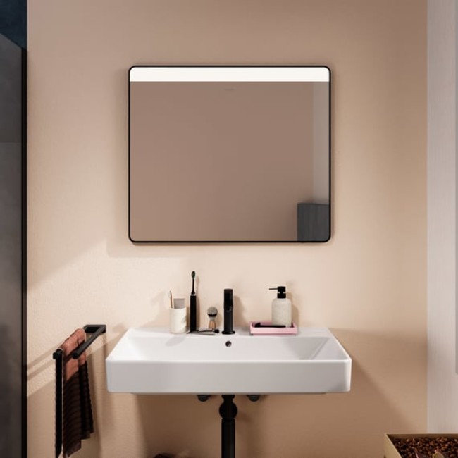 Зеркало Xarita Lite Q 800/30 с LED подсветкой и ИК-датчиком, черный матовый 54971670