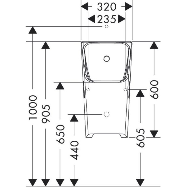 Пісуар підвісний hansgrohe EluPura Original Q 62011450
