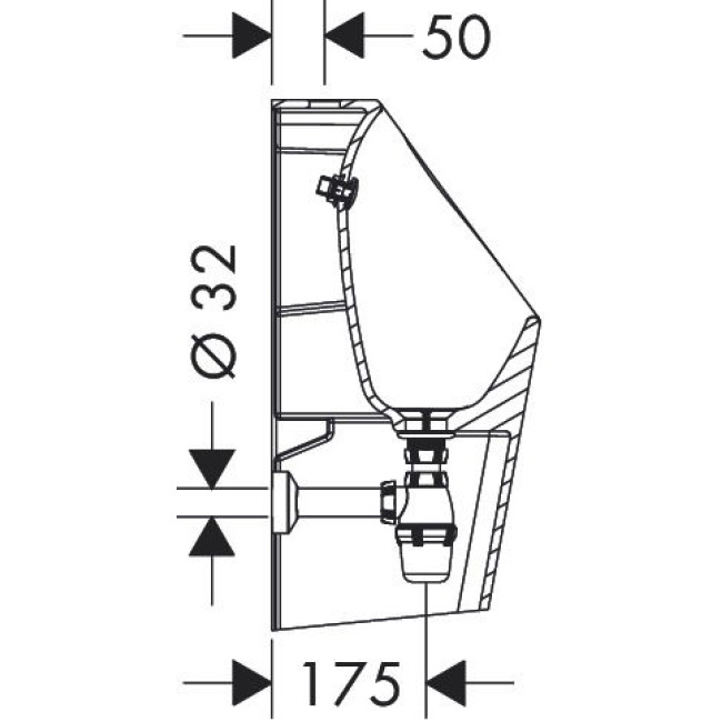 Пісуар підвісний hansgrohe EluPura Original Q 62011450
