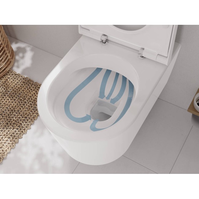 Унитаз подвесной hansgrohe EluPura S AquaFall Flush, HygieneEffect 62020450, без сиденья и крышки