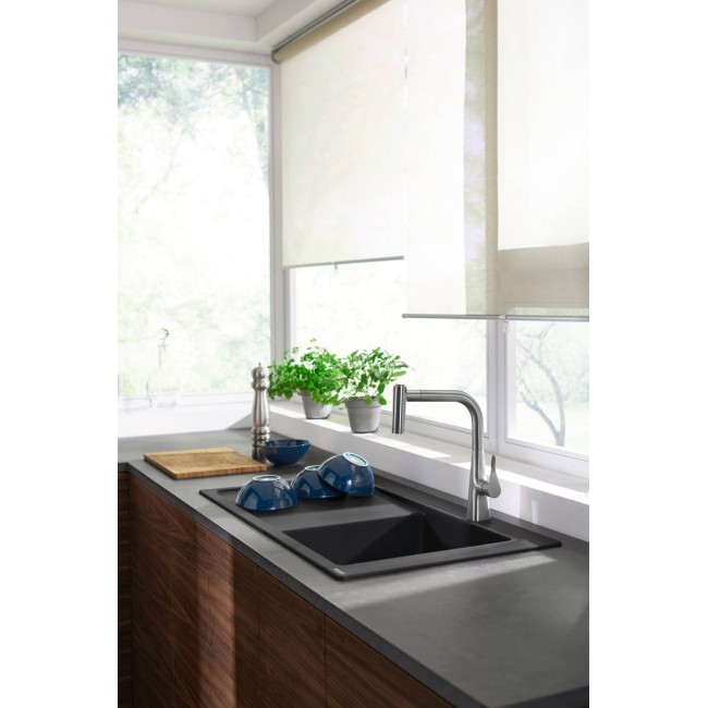 Смеситель hansgrohe Metris M71 для кухонной мойки, под сталь 73800800