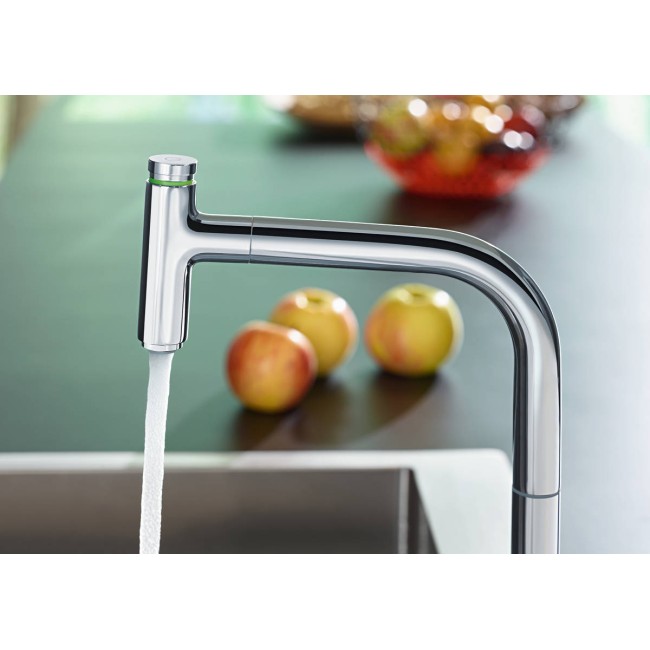 Змішувач hansgrohe Metris Select M71 для кухонної мийки, хром 73804000