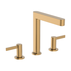 Змішувач hansgrohe Finoris 76034140 на три отвори зі зливним гарнітуром, бронза матовий