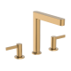 Змішувач hansgrohe Finoris 76034140 на три отвори зі зливним гарнітуром, бронза матовий
