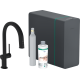 Змішувач hansgrohe Aqittura M91 SodaSystem 210 для кухонної мийки, чорний матовий 76806670