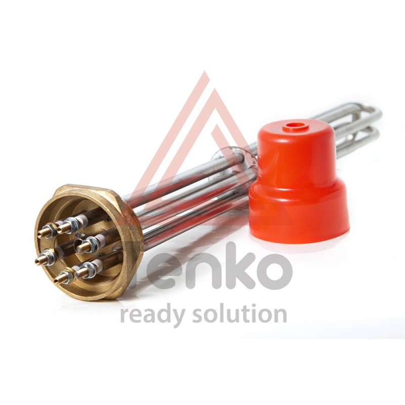 Блок тэнов  9000Вт крепление гайка латунная 380В 2" L=420mm