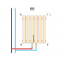 Радиатор стальной трубчатый Betatherm Elipse 2 1800x445 RAL9016M