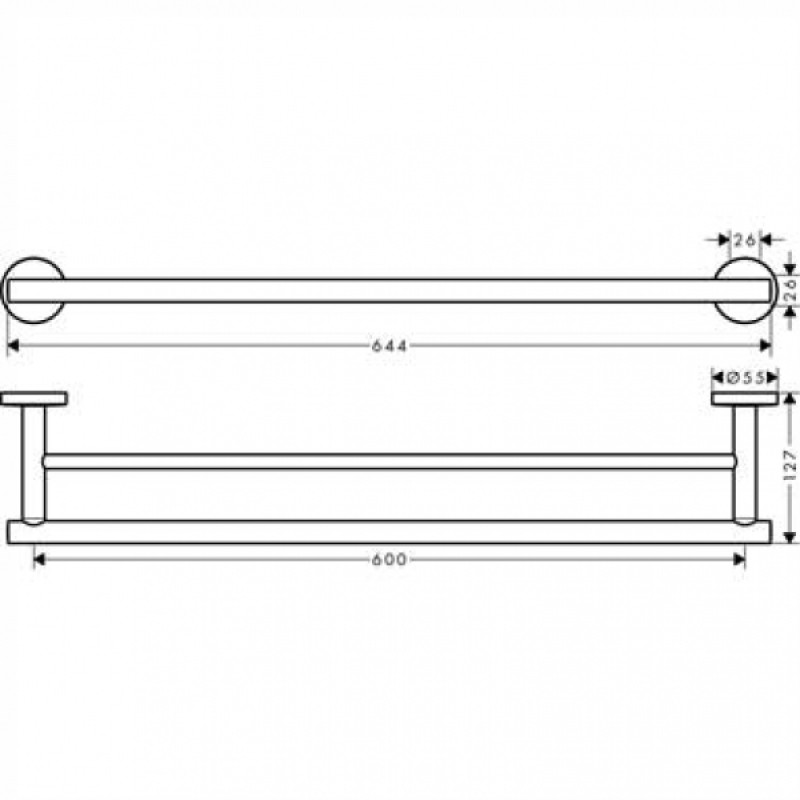 Набір аксесуарів 3в1 hansgrohe Logis 41727000