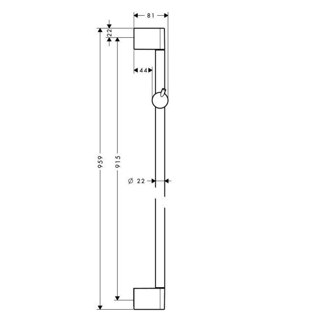 Штанга для душа hansgrohe Unica Crometta 90 27609000