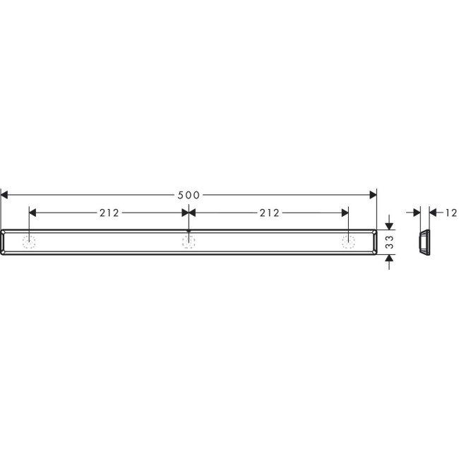 Штанга для душа hansgrohe WallStoris 50 см, черный матовый 27902670