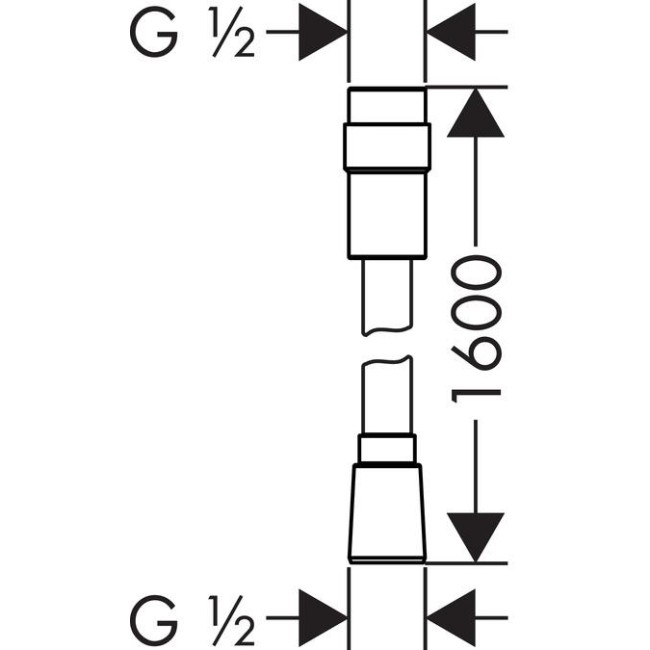 Душевой шланг hansgrohe Isiflex 160 см с регулировкой напора, хром 28248000