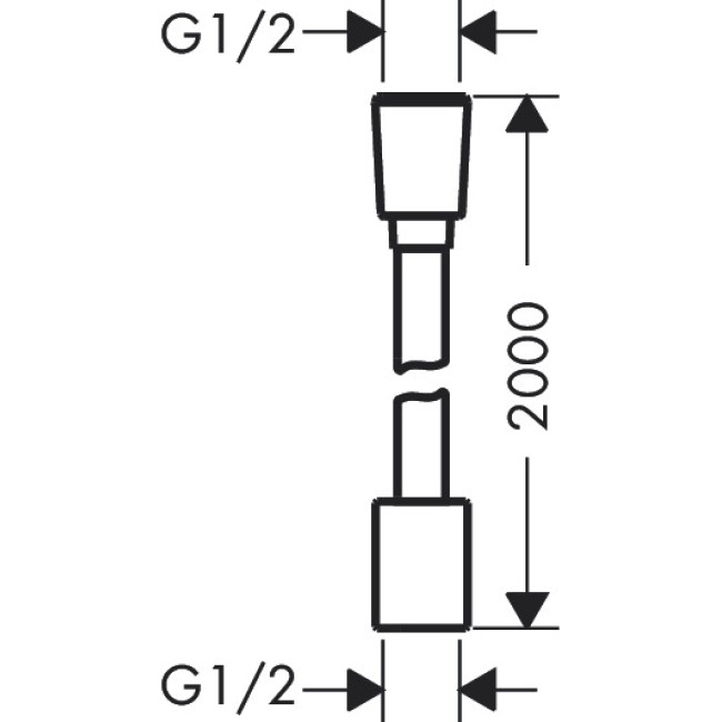 Душевой шланг hansgrohe Designflex 200 см, хром 28230000