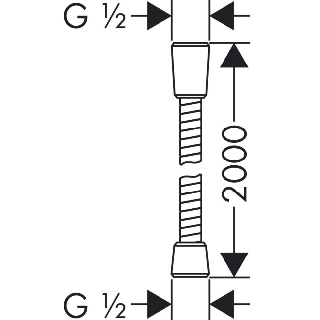 Душевой шланг hansgrohe Sensoflex с защитой от перекручивания 200 см, хром 28134000
