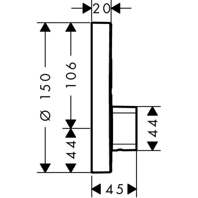 Змішувач hansgrohe ShowerSelect S для душу 15747000 хром
