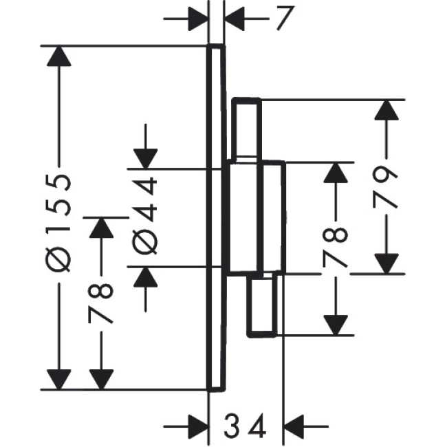 Змішувач hansgrohe DuoTurn S для душу прихованого монтажу, білий матовий 75618700
