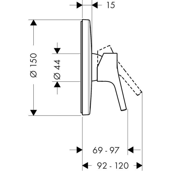 Змішувач hansgrohe Talis S для душу 72605000 хром