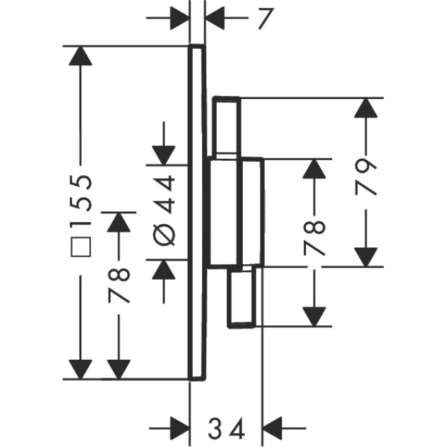 Змішувач hansgrohe DuoTurn Q для душу прихованого монтажу, бронза 75414140