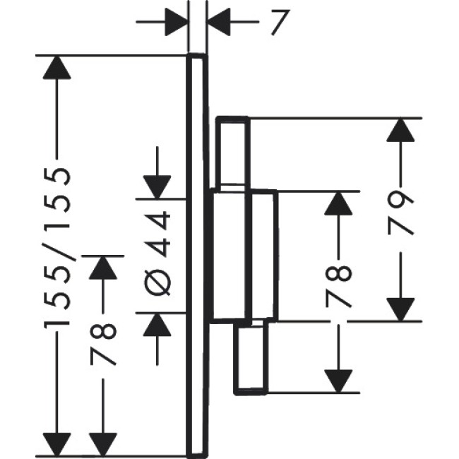 Смеситель hansgrohe DuoTurn E для душа скрытого монтажа, хром 75417000