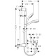 Душовий комплект hansgrohe Croma Select S Vario с термостатом Ecostat Comfort і штангою 27014400 білий/хром