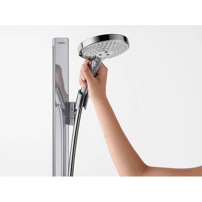 Душевой набор hansgrohe Raindance Select S 120 3jet EcoSmart с душевой штангой 90 см и мыльницей 27649400 белый/хром