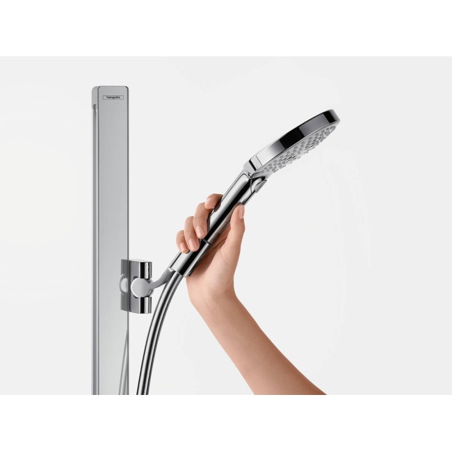 Душевой набор hansgrohe Raindance Select S 120 3jet EcoSmart с душевой штангой 90 см и мыльницей 27649400 белый/хром
