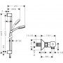 Душовий набір Crometta 100 Vario/Ecostat Universal Combi 0,65 м, білий/хром 27030400