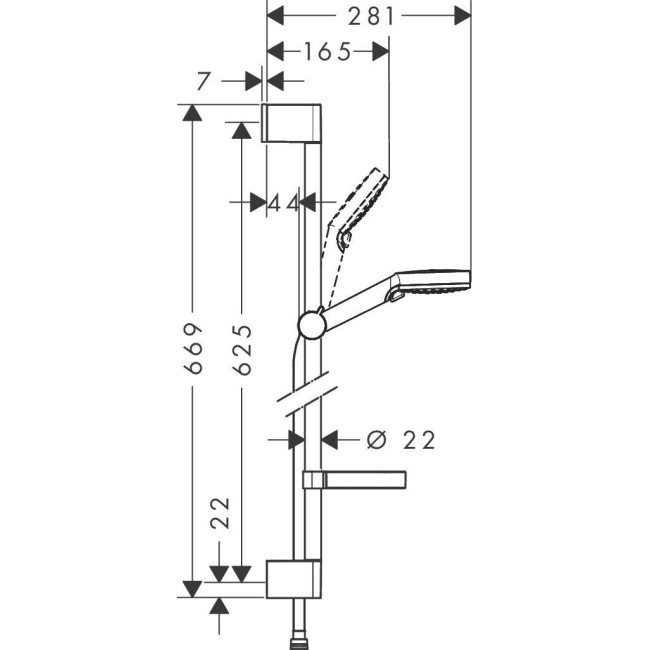 Душевой набор hansgrohe Crometta Vario и мыльницей Casetta 65, 26553400